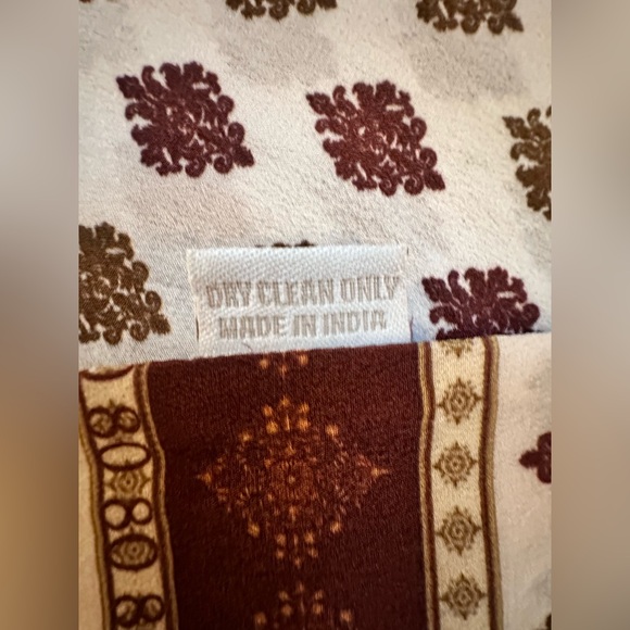 Silk Paisley Patterned Scarf, Silky Scarf, Headband 48.5"x9" - Picture 8 of 11